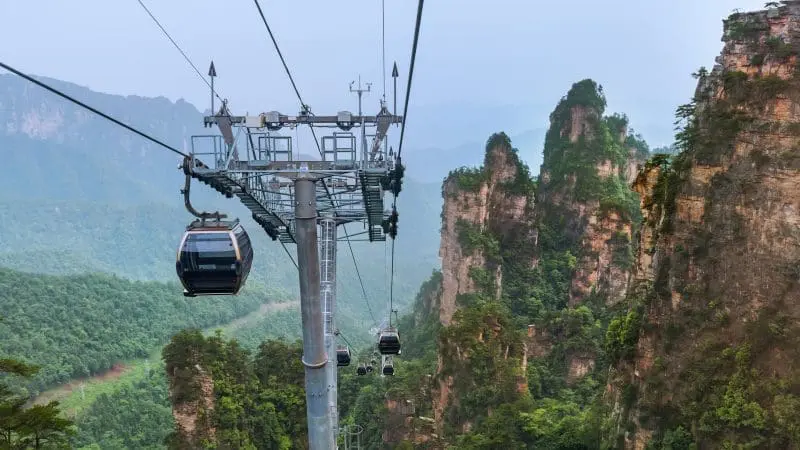 天子山纜車與雲海峰林