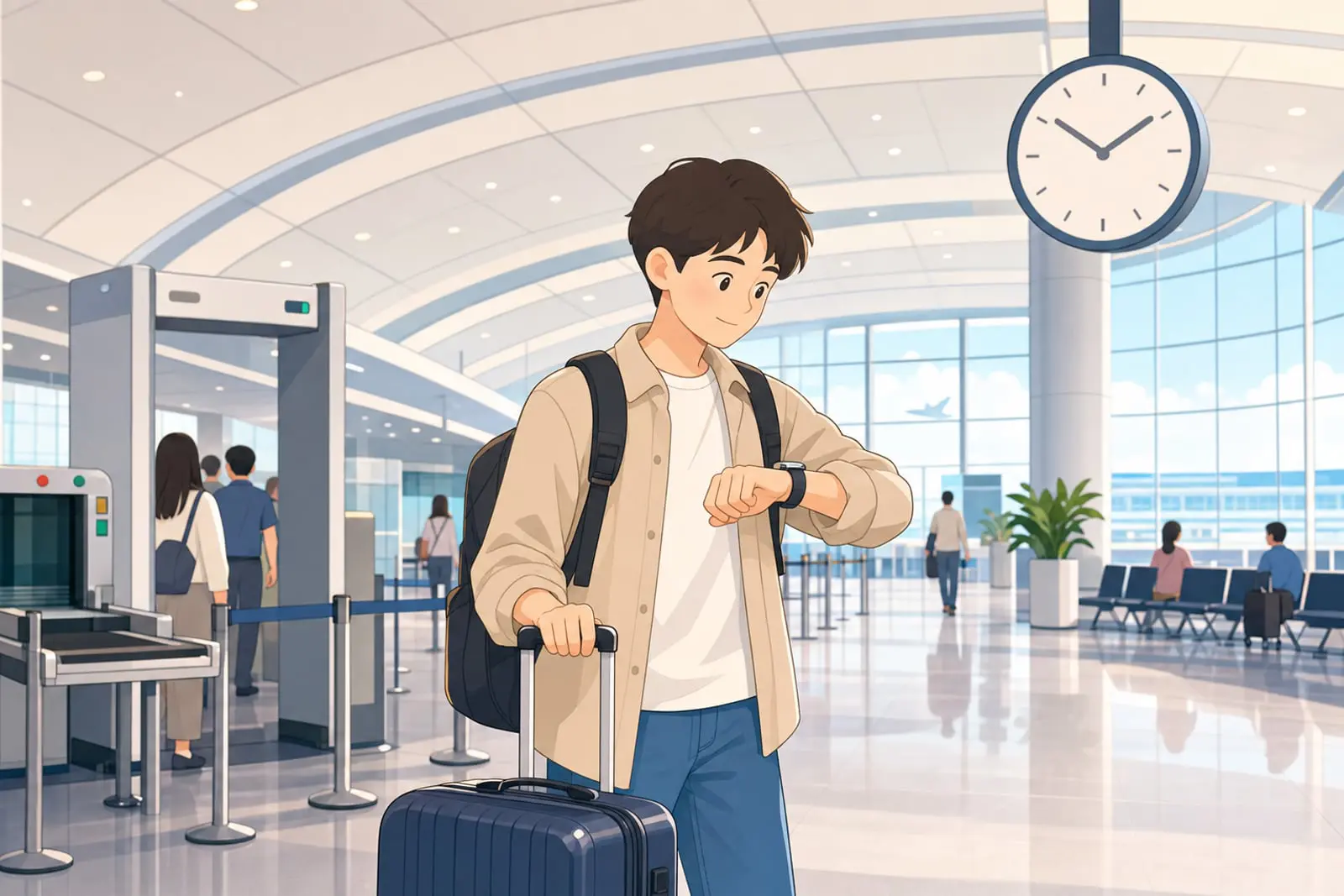 台灣旅客提早抵達大陸機場,預留安檢與登機時間