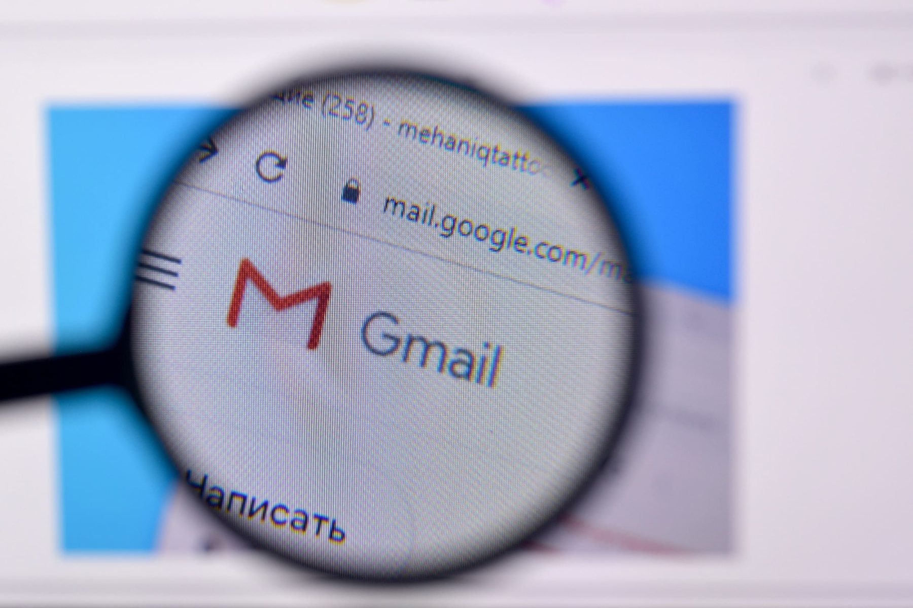 中國大陸 Gmail 使用指南筆電收信示意圖