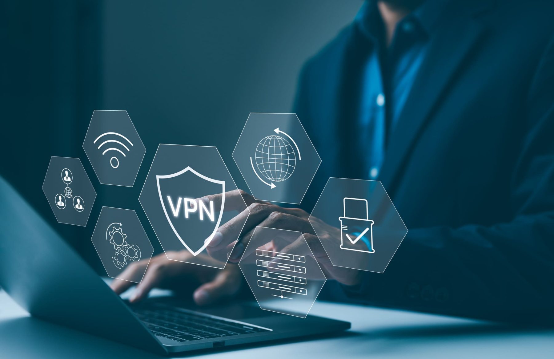 出發前準備 VPN 與漫遊上網的筆電操作示意圖