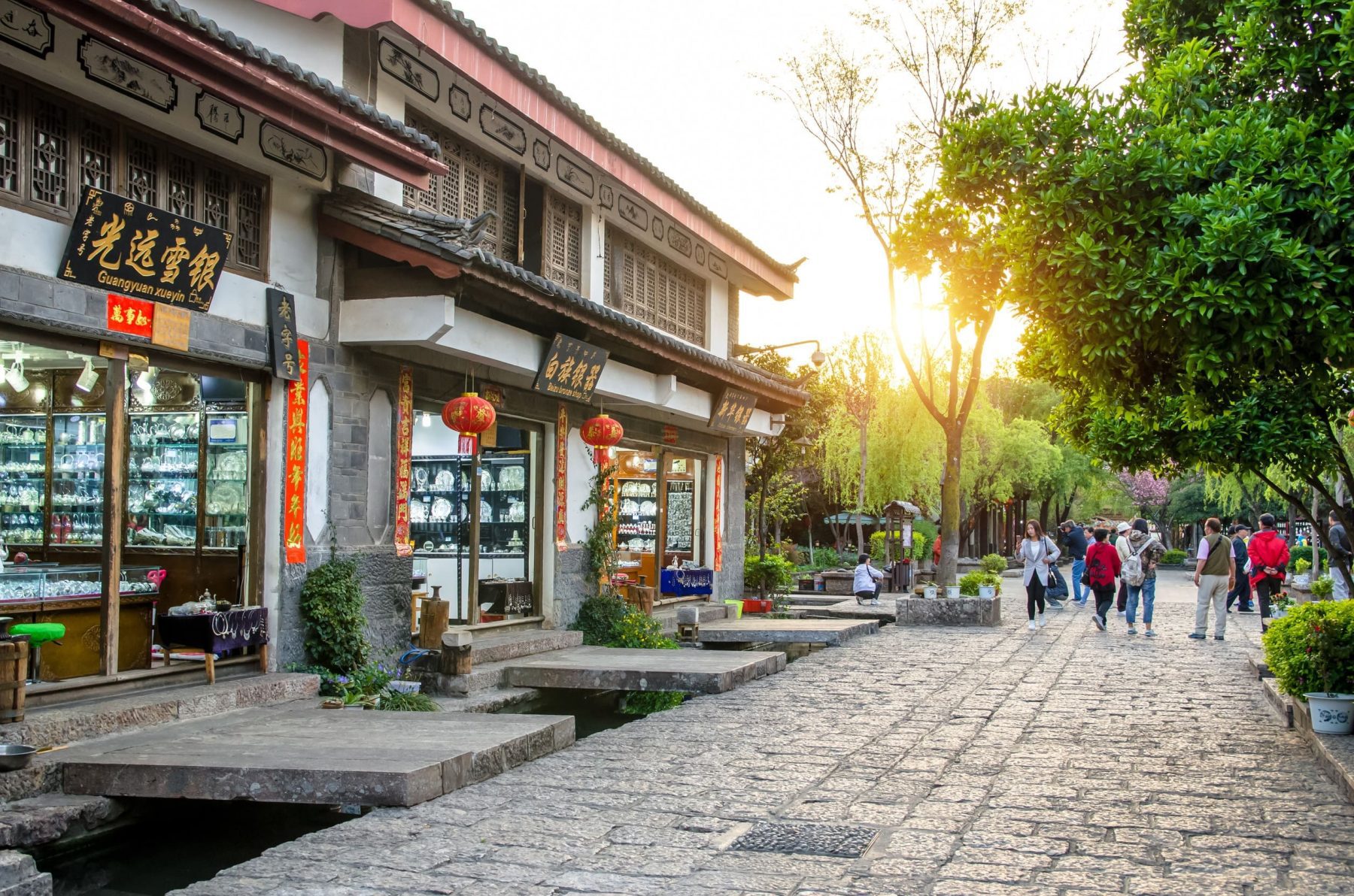 麗江古城石板路與傳統建築