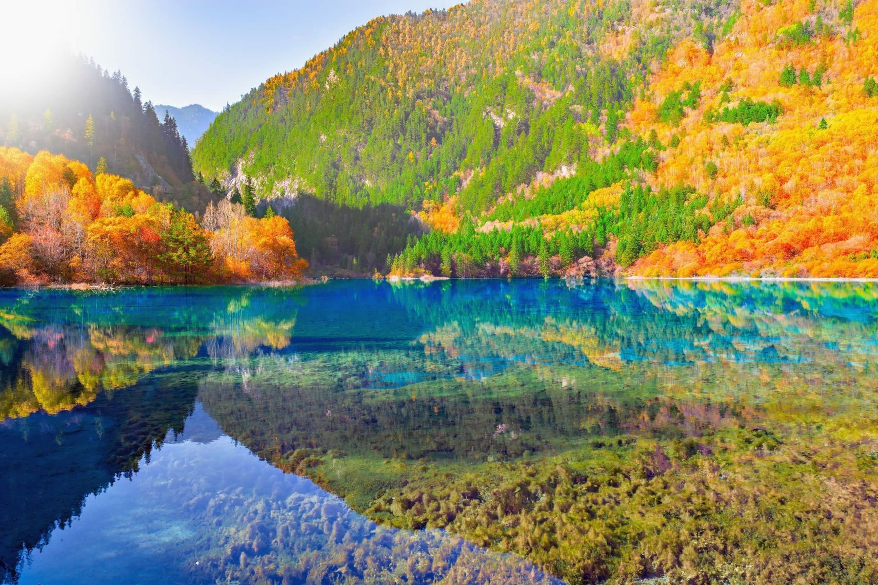 九寨溝風景區全景