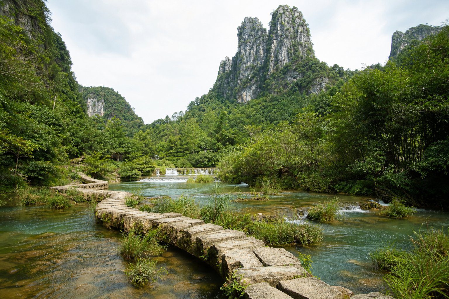 天星橋景區旅遊景觀（AI 生成示意圖）