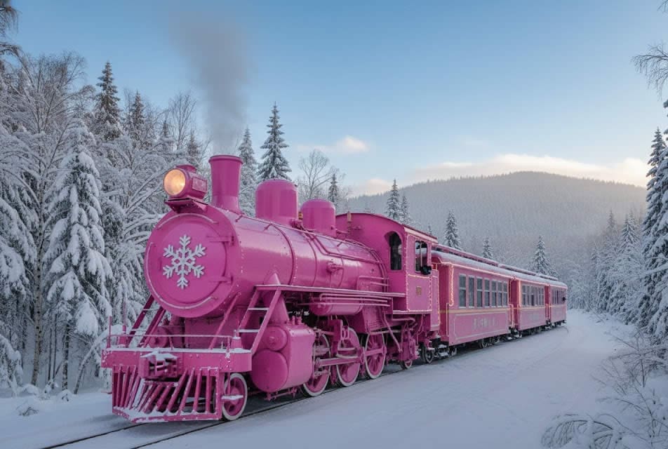 粉色雪國列車(林海畫廊)