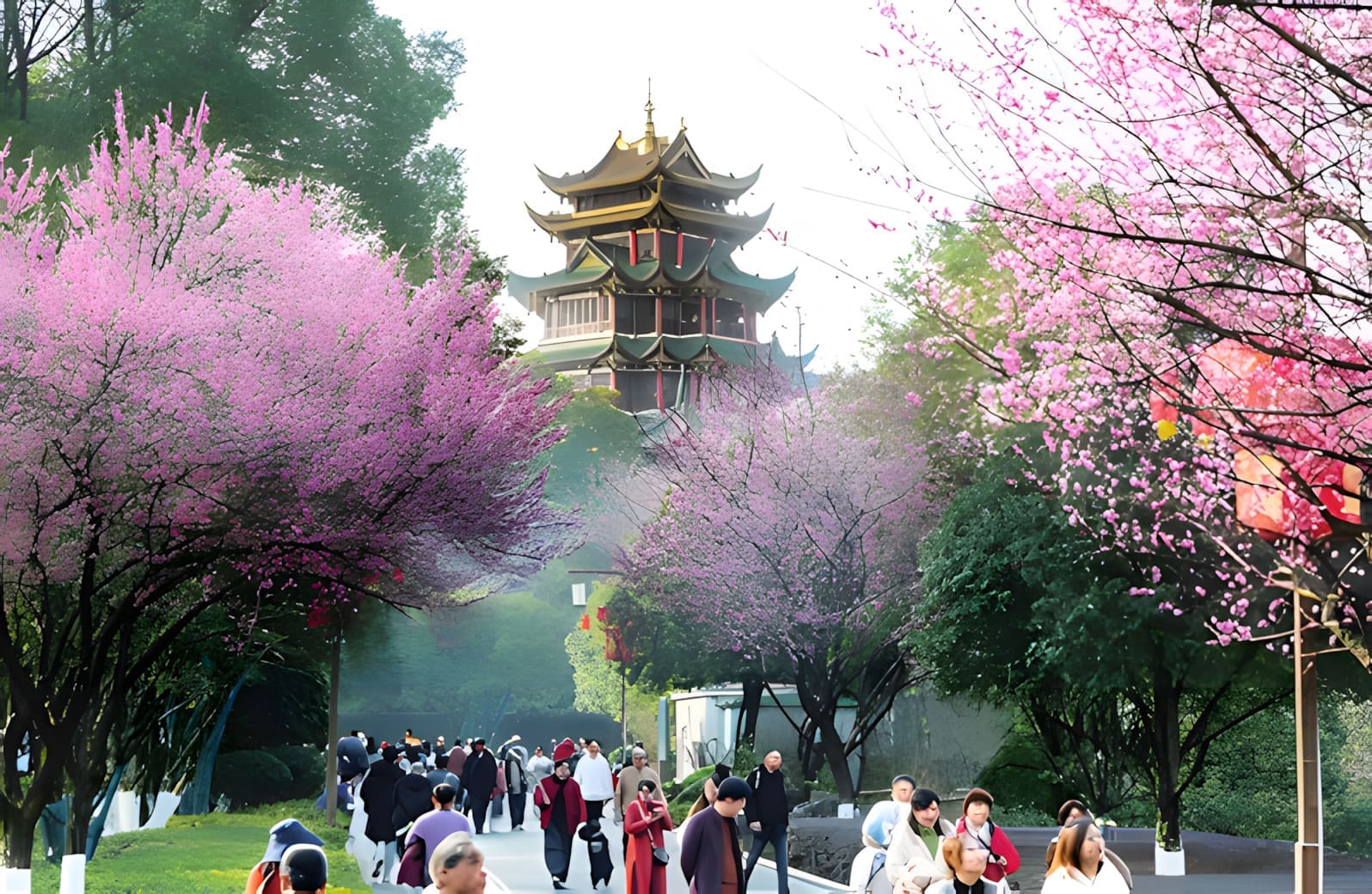 重慶春季賞花人文一日遊｜鴻恩寺＋觀音橋＋磁器口＋李子壩＋人民大禮堂