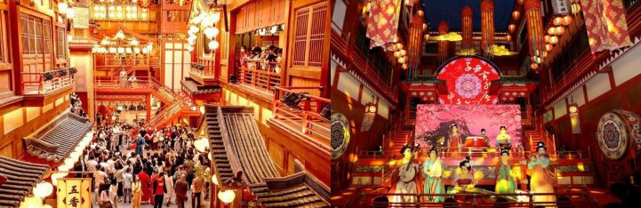長安十二時辰主題街區唐風市井與舞台演出