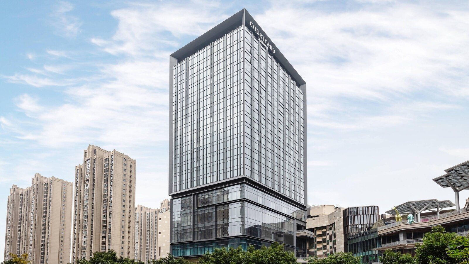 蘇州合景萬怡酒店玻璃帷幕高樓外觀