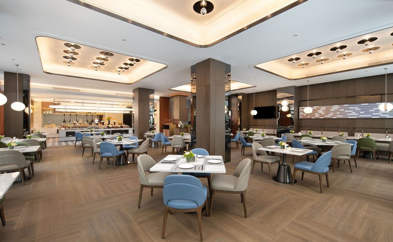 早餐餐廳的用餐座位