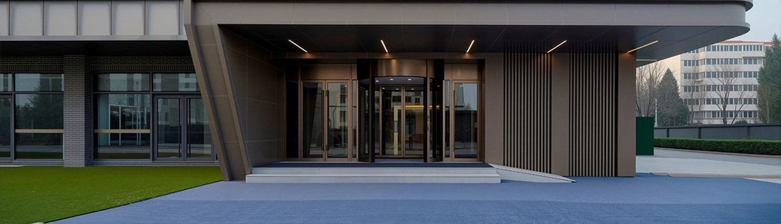 北京亞運村希爾頓花園酒店本館入口門廊及門前空間
